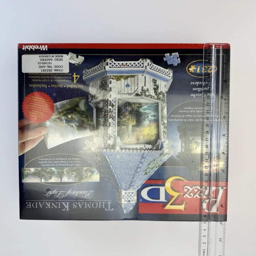 NEW Puzz 3D THOMAS KINKADE Painter of Light The GAZEBO Lights up! Wrebbit 231Pcs